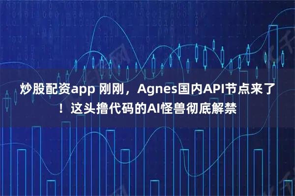 炒股配资app 刚刚，Agnes国内API节点来了！这头撸代码的AI怪兽彻底解禁